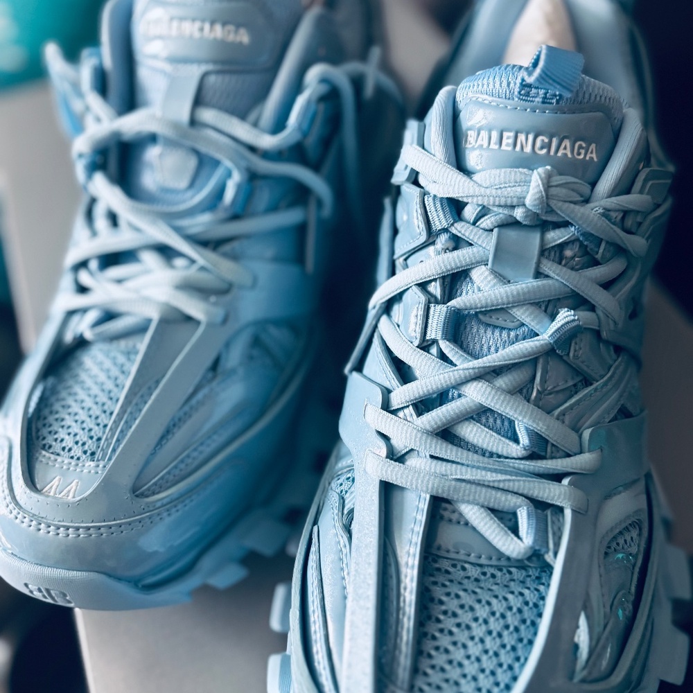 Balenciaga Metallic Monochrome Track Sneakers 44